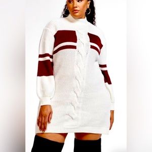 Rosie Cable Knit Sweater Dress Plus Size 0